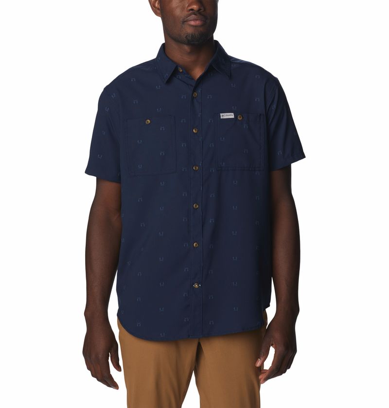 Camisa Para Hombre Tejida Utilizer™ Printed Azul