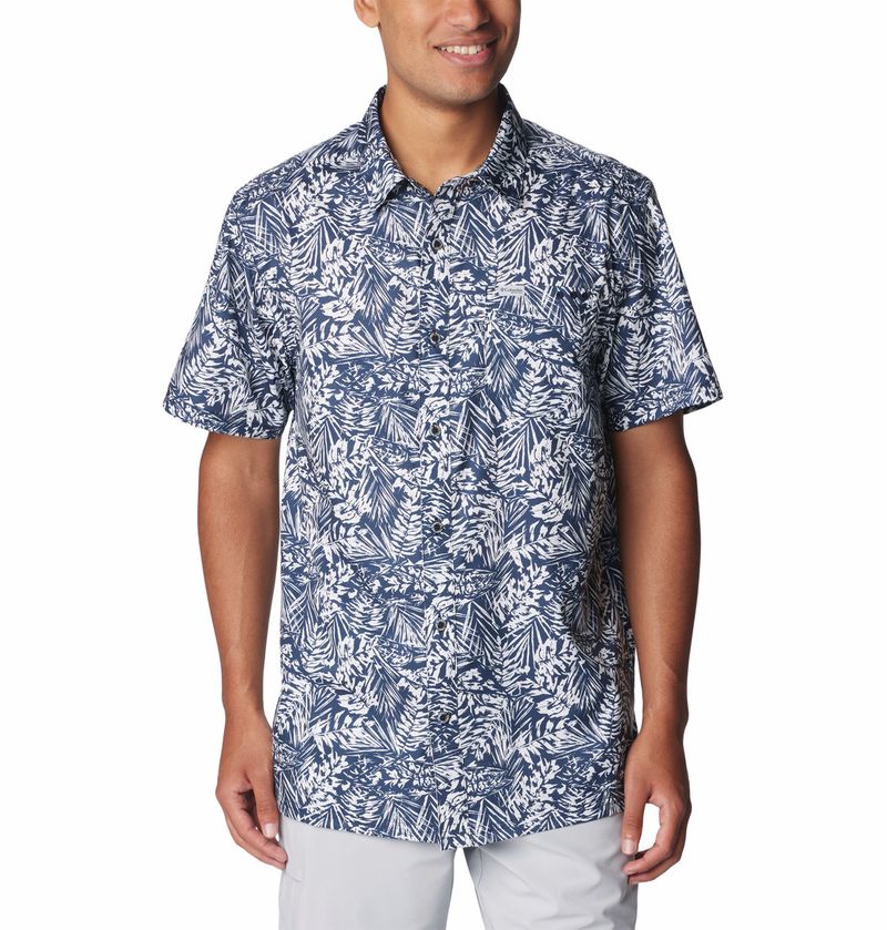 Camisa-Para-Hombre-Manga-Corta-Super-Slack-Tide™-Azul-Columbia