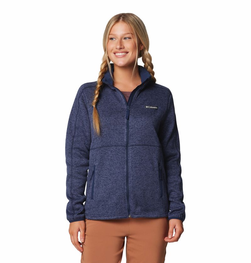 Casaca-Para-Mujer-Cierre-Completo-Sweater-Weather™-Azul-Columbia