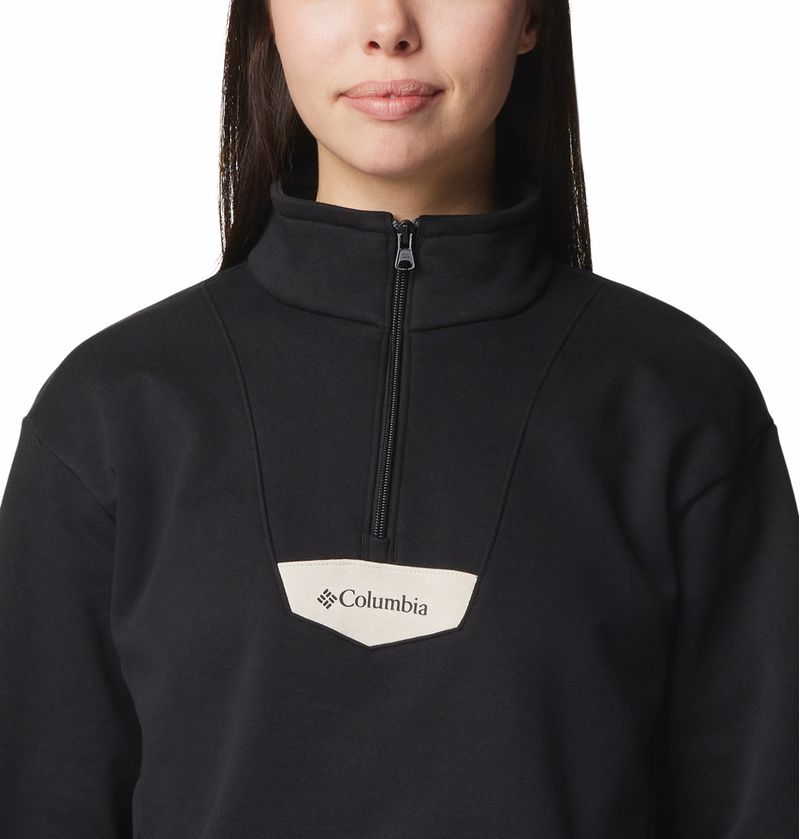 Poleron-Para-Mujer-1-4-Cierre-Columbia-Lodge™-Negro-Columbia