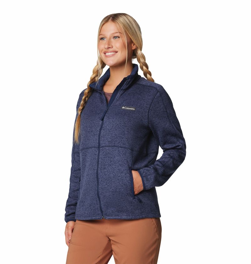 Casaca-Para-Mujer-Cierre-Completo-Sweater-Weather™-Azul-Columbia