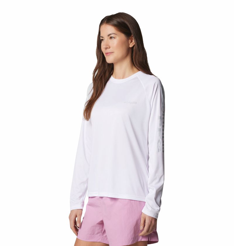 Polo-Para-Mujer-Manga-Larga-Tidal-Tee™-Blanco-Columbia