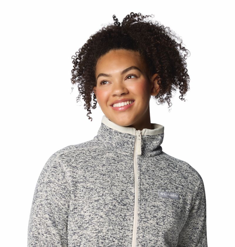 Casaca-Para-Mujer-Cierre-Completo-Sweater-Weather™-Blanco-Columbia