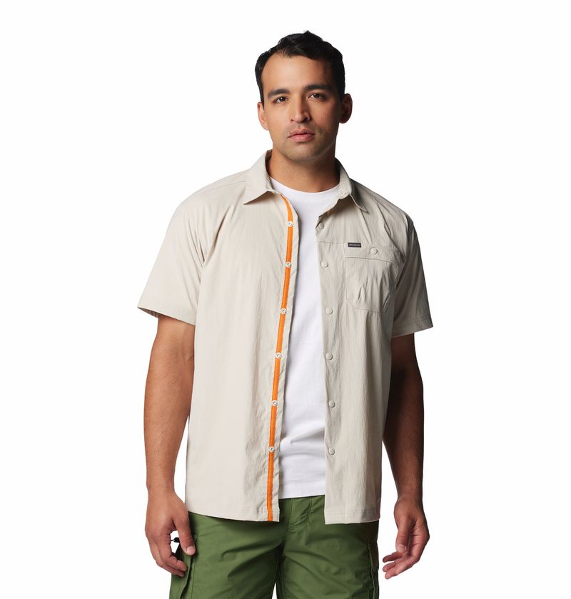 Camisa-Para-Hombre-Manga-Corta-Landroamer™-Marron-Columbia