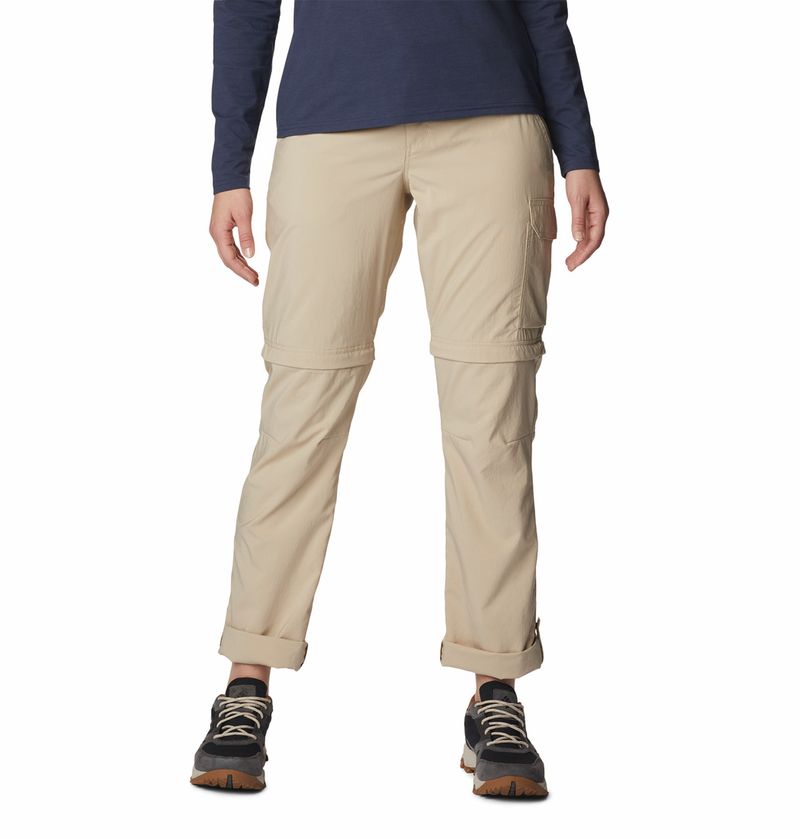 Pantalon Convertible Columbia Utility Femme 14 Beige - Jambes Zip-off - Occasion