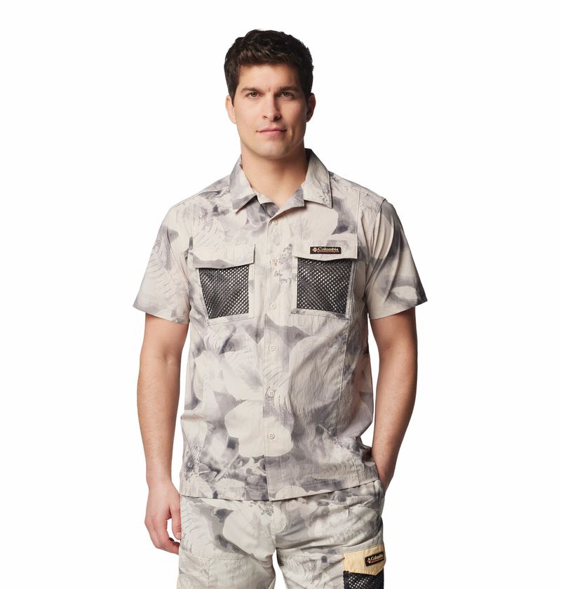 Camisa-Para-Hombre-Manga-Corta-Painted-Peak™-Gris-Columbia