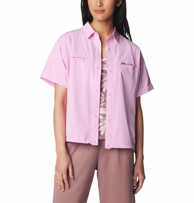 Blusa-Para-Mujer-Manga-Corta-Boundless-Trek™-Rosado-Columbia