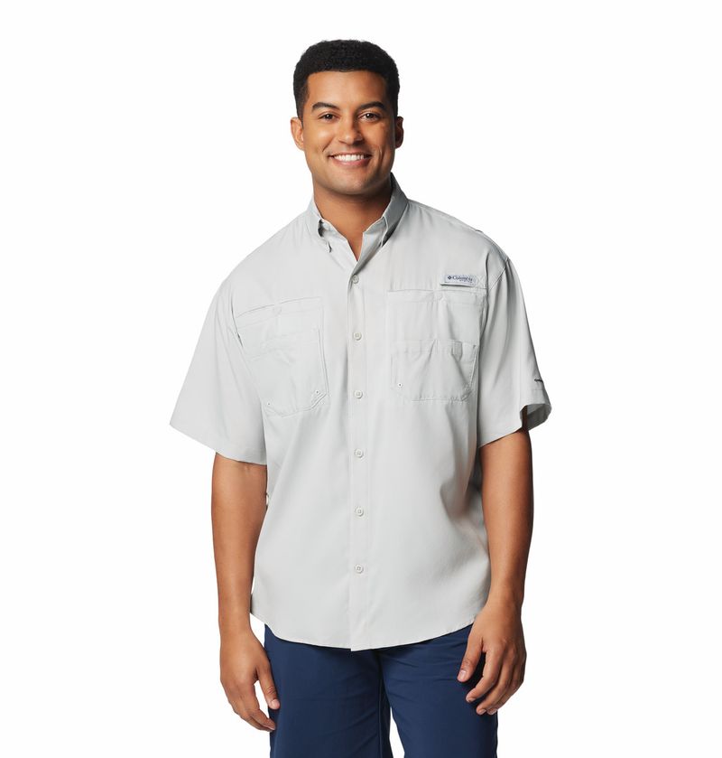 Camisa-Para-Hombre-Manga-Corta-Pfg-Tamiami™-Ii-Gris-Columbia