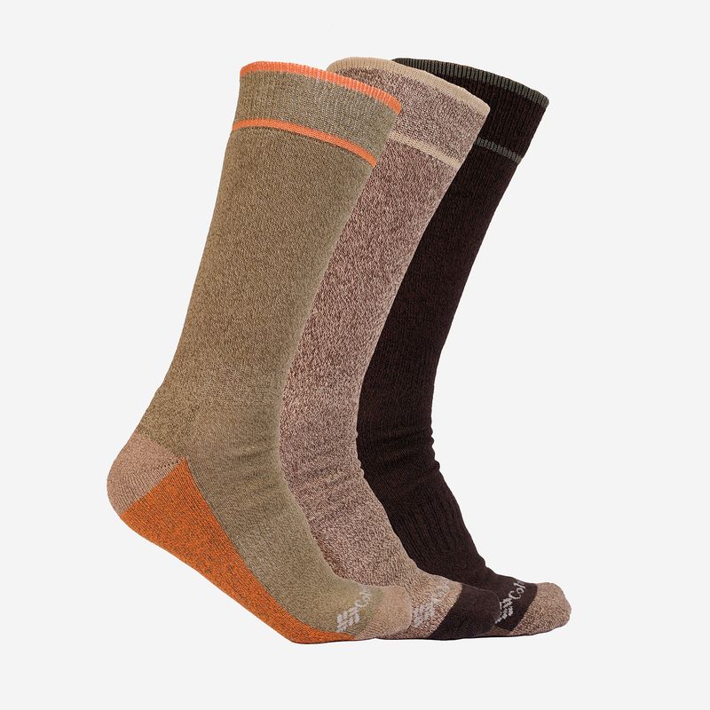 Medias-Unisex-3-Pack-Cotton-Crew-Marron-Columbia