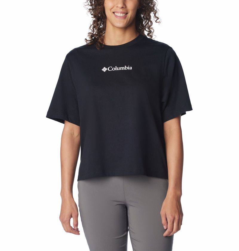 Polo-Para-Mujer-Manga-Corta-North-Cascades-Negro-Columbia