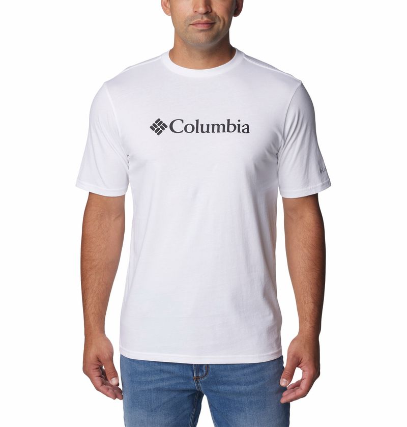 Polo-Para-Hombre-Manga-Corta-Csc-Basic-Logo-Blanco-Columbia