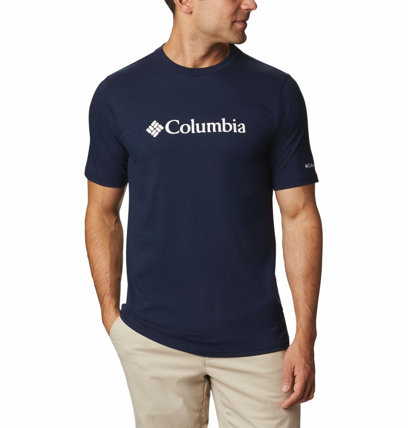 Polo-Para-Hombre-Manga-Corta-Csc-Basic-Logo-Azul-Columbia