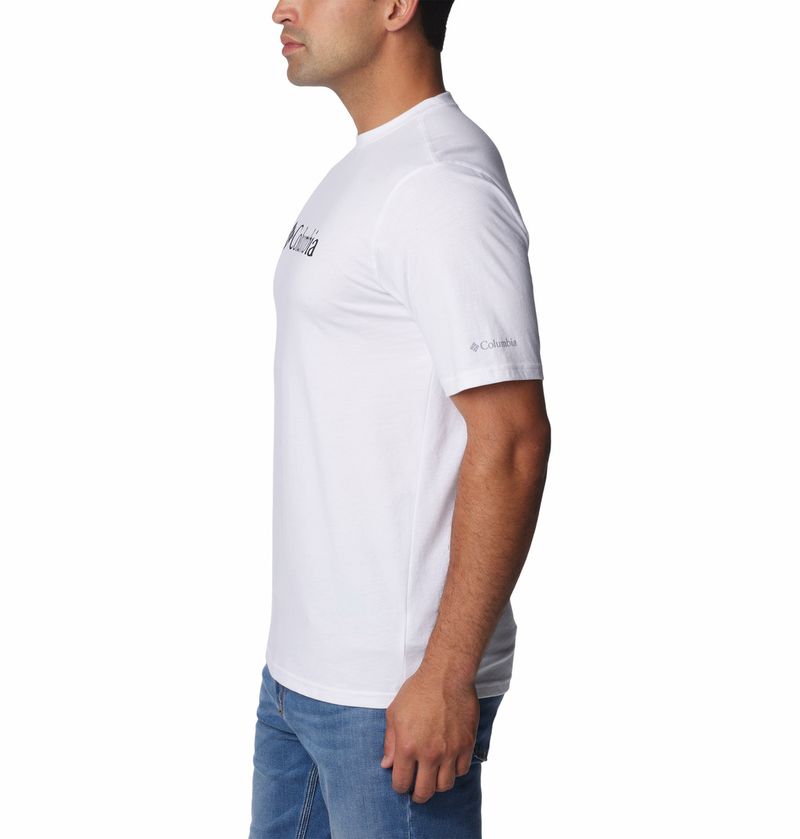 Polo-Para-Hombre-Manga-Corta-Csc-Basic-Logo-Blanco-Columbia