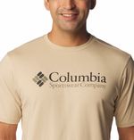 Polo-Para-Hombre-Manga-Corta-Csc-Seasonal-Logo-Beige-Columbia