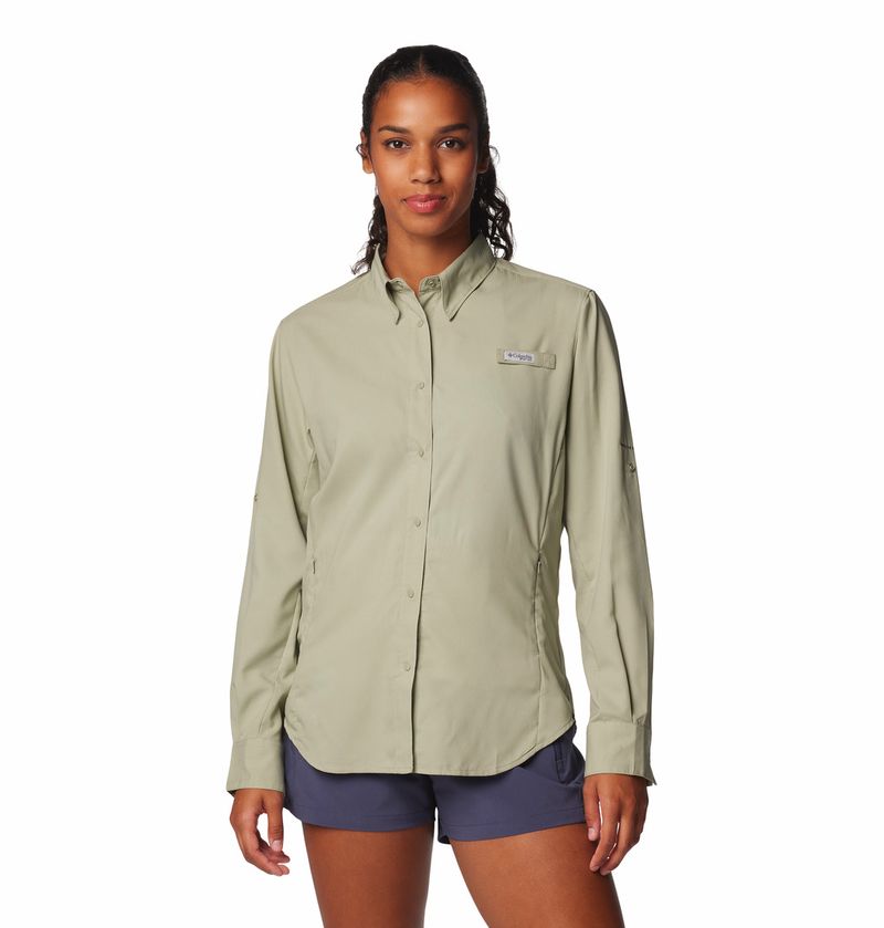 Blusa-Para-Mujer-Manga-Larga-Pfg-Tamiami™-Ii-Verde-Columbia