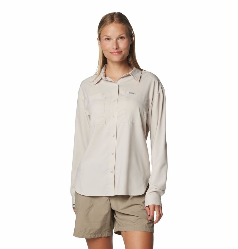 Blusa-Para-Mujer-Manga-Larga-Silver-Ridge™-Utility-Beige-Columbia