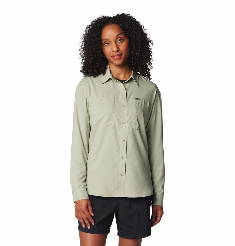 Blusa-Para-Mujer-Manga-Larga-Silver-Ridge™-Utility-Verde-Columbia