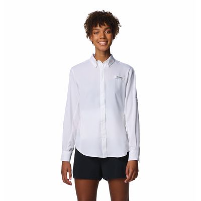 Blusa Para Mujer Manga Larga PFG Tamiami™ II Blanca Vestuario