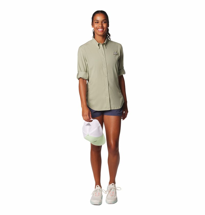 Blusa-Para-Mujer-Manga-Larga-Pfg-Tamiami™-Ii-Verde-Columbia