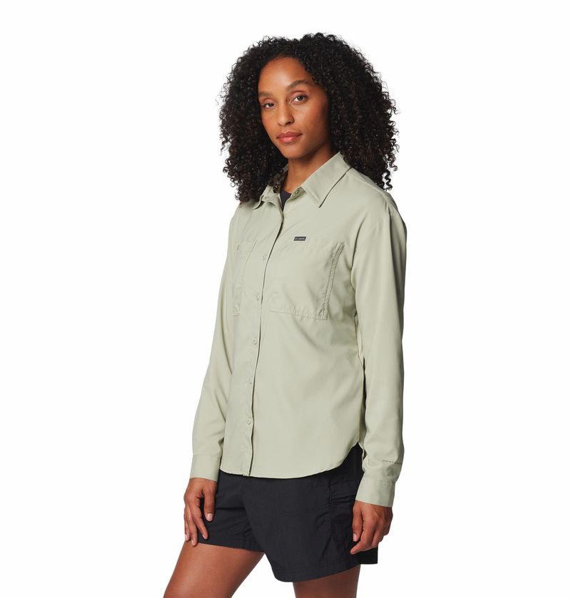 Blusa-Para-Mujer-Manga-Larga-Silver-Ridge™-Utility-Verde-Columbia