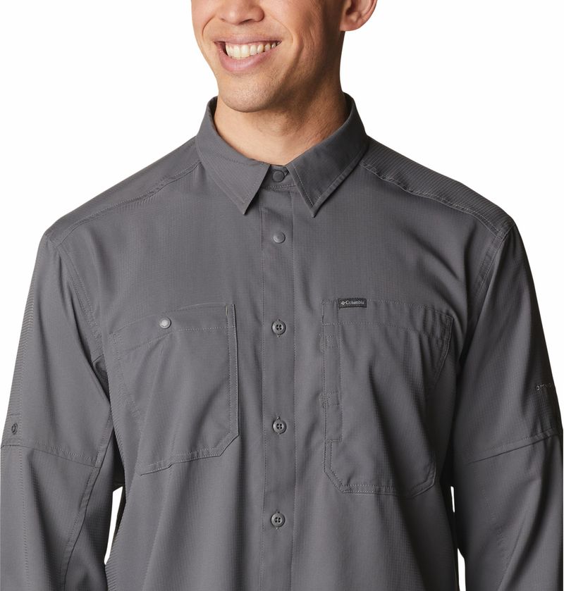 Camisa-Para-Hombre-Manga-Larga-Silver-Ridge™-Utility-Gris-Columbia