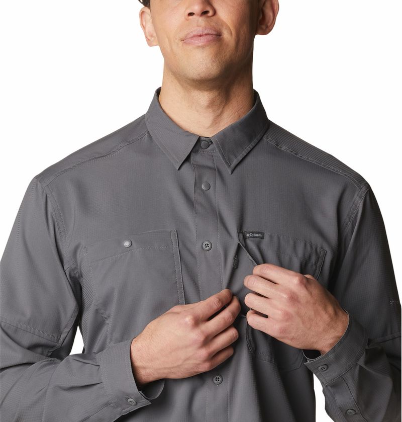 Camisa-Para-Hombre-Manga-Larga-Silver-Ridge™-Utility-Gris-Columbia