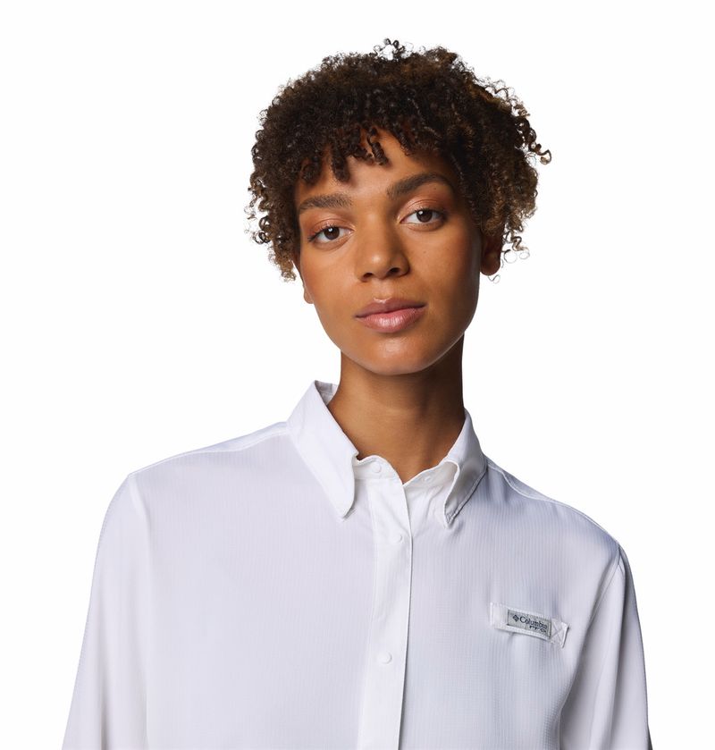 Blusa-Para-Mujer-Manga-Larga-Pfg-Tamiami™-Ii-Blanca-Columbia
