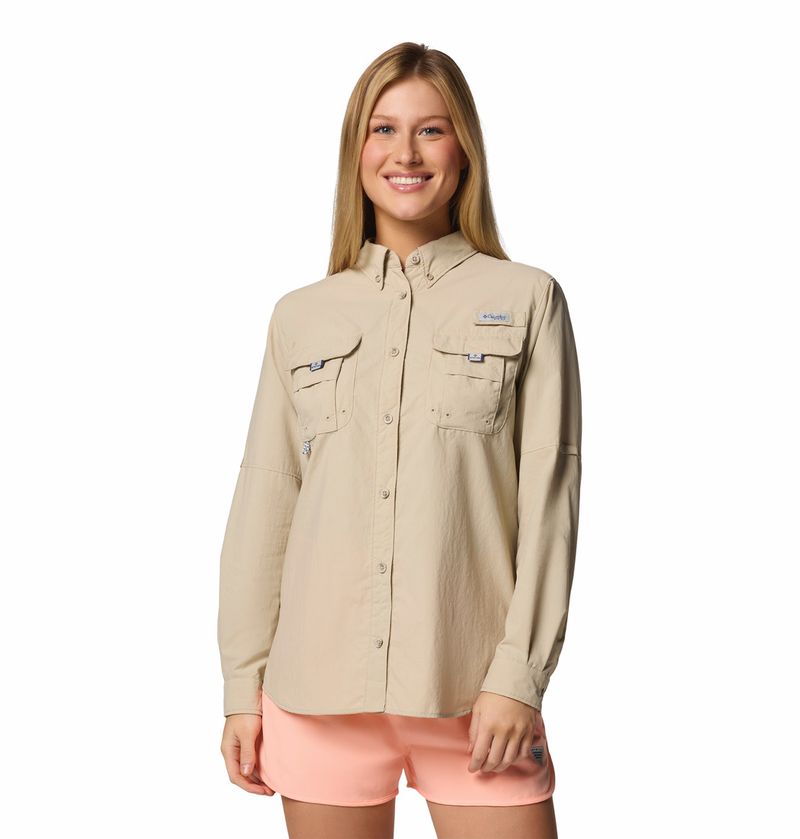 Blusa-Para-Mujer-Manga-Larga-PFG-Bahama™-ll-Beige-Columbia