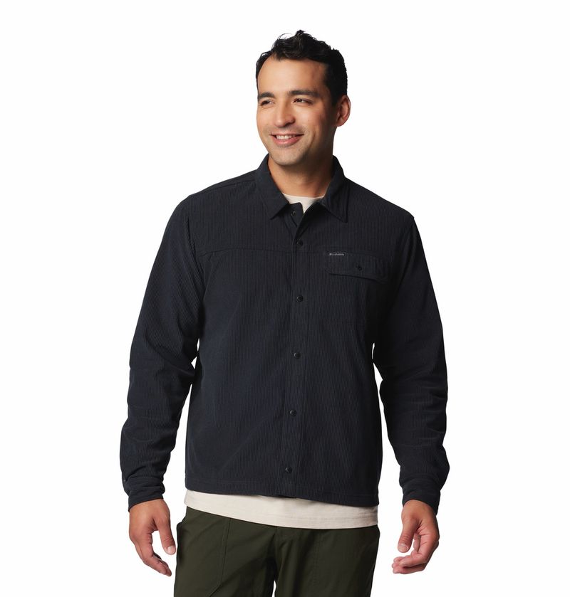 Camisa-Para-Hombre-De-Corduroy-Manga-Larga-Flare-Gun™-Negra-Columbia