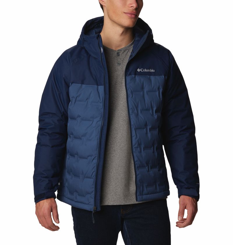 Casaca-Para-Hombre-De-Plumas-Con-Capucha-Grand-Trek™-III-Azul-Columbia