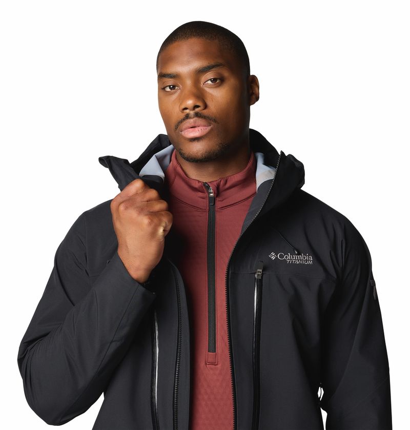 Casaca-Para-Hombre-Impermeable-Platinum-Peak™-ll-3L-Negra-Columbia