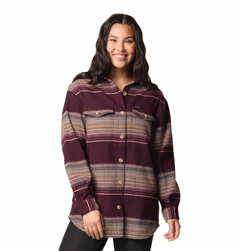 Blusa-Para-Mujer-Manga-Larga-Calico-Basin™-Guinda-Columbia
