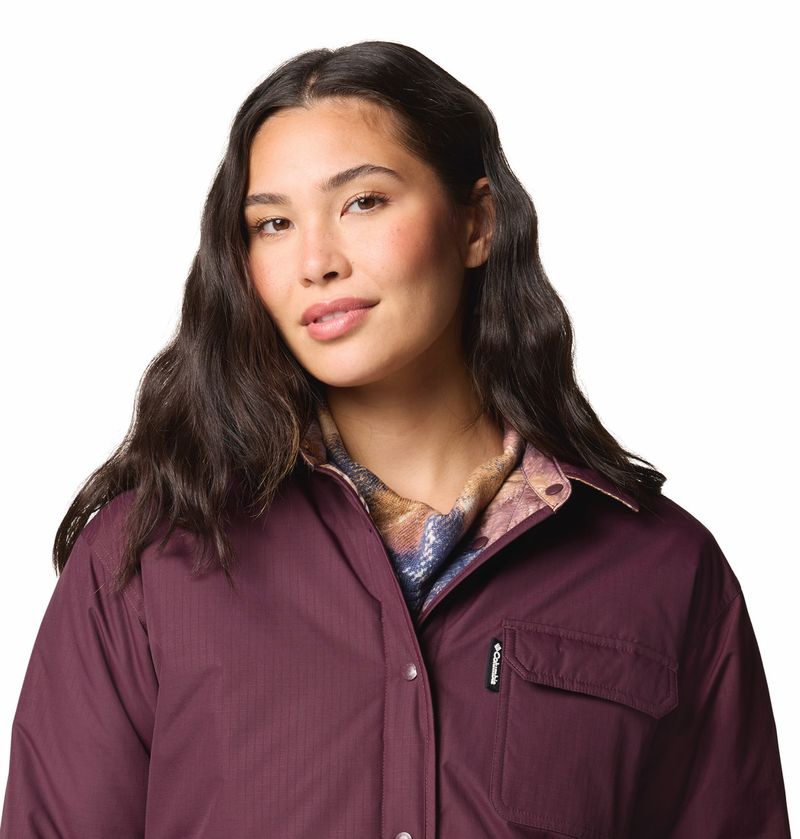 Casaca-Para-Mujer-Sintetica-Reversible-Longhorn-Ridge™-Guinda-Columbia