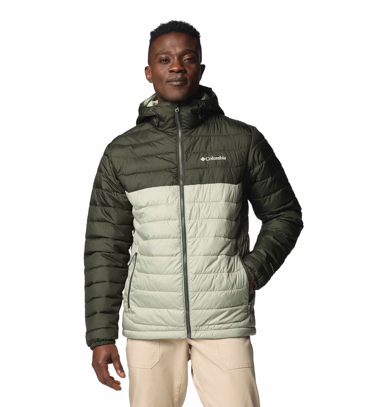 Casaca-Para-Hombre-Sintetica-Con-Capucha-Powder-Lite™-ll-Verde-Columbia