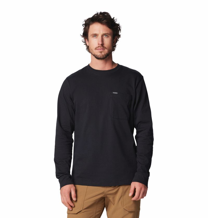 Polo-Para-Hombre-Manga-Larga-Landroamer™-Negro-Columbia