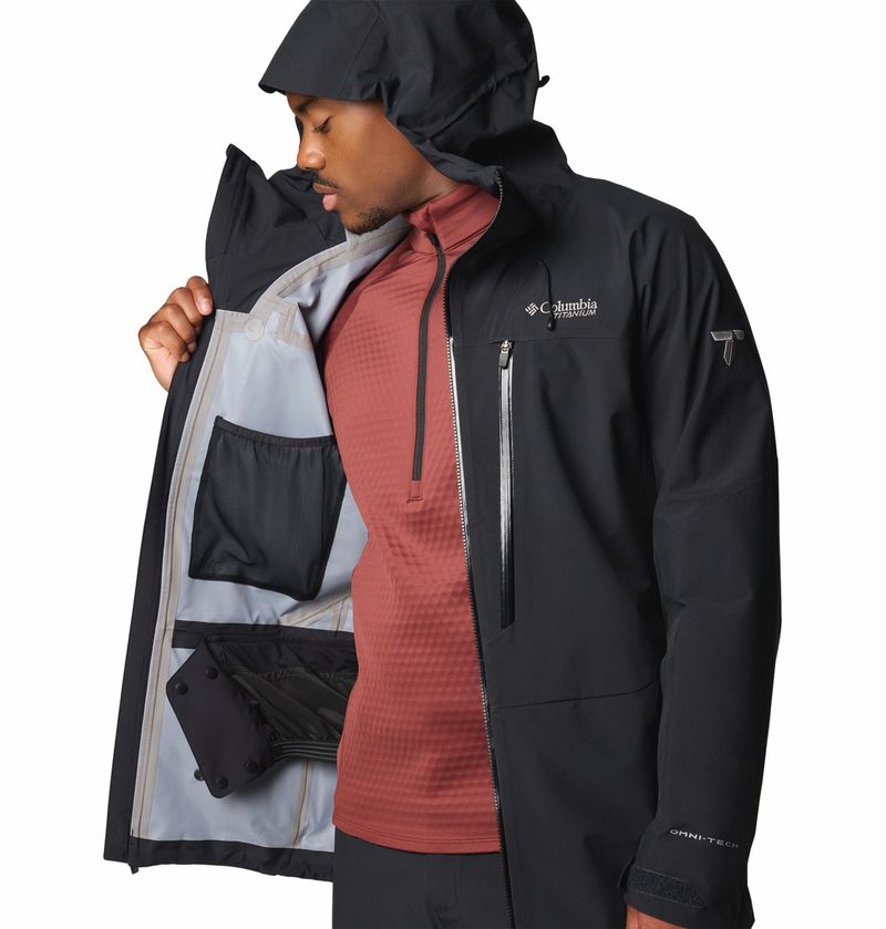 Casaca-Para-Hombre-Impermeable-Platinum-Peak™-ll-3L-Negra-Columbia