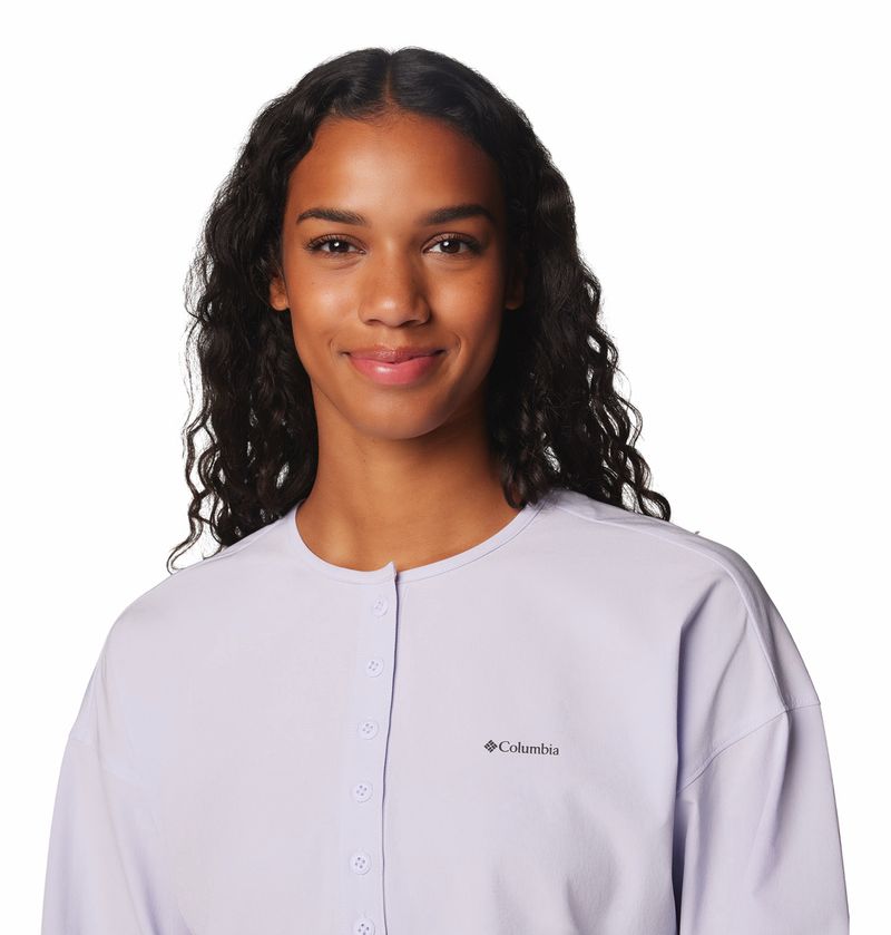 Polo-Para-Mujer-Manga-Larga-Boundless-Adventure™-Morado-Columbia
