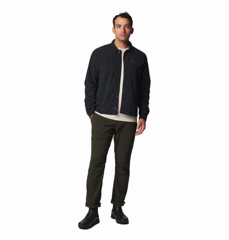 Camisa-Para-Hombre-De-Corduroy-Manga-Larga-Flare-Gun™-Negra-Columbia