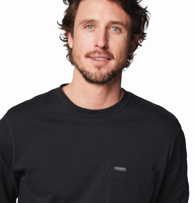 Polo-Para-Hombre-Manga-Larga-Landroamer™-Negro-Columbia