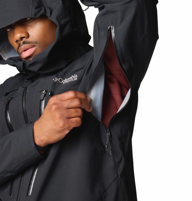 Casaca-Para-Hombre-Impermeable-Platinum-Peak™-ll-3L-Negra-Columbia