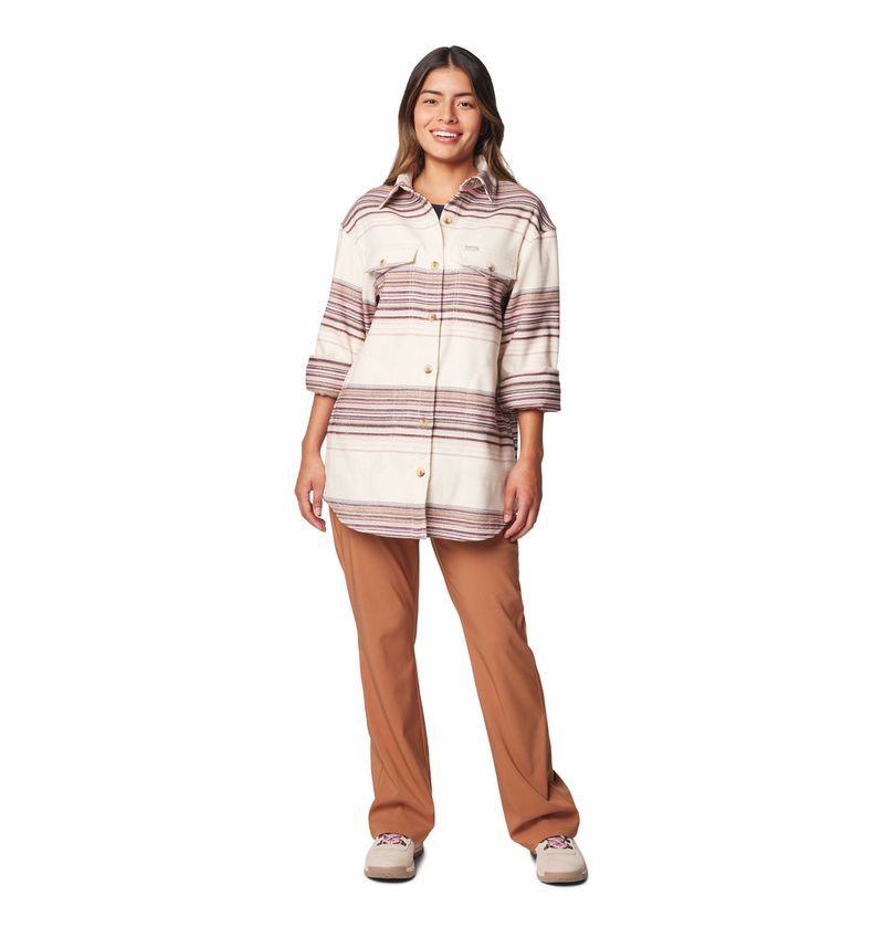 Blusa-Para-Mujer-Manga-Larga-Calico-Basin™-Beige-Columbia