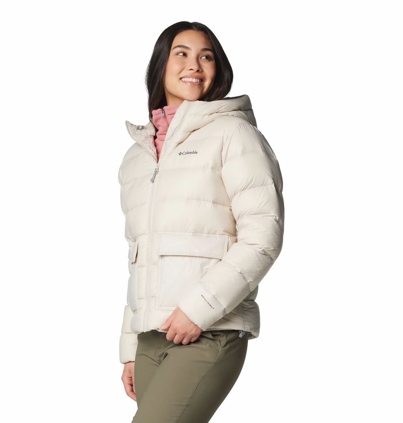 Casaca-Para-Mujer-De-Plumas-Con-Capucha-Harmony-Falls™-Beige-Columbia