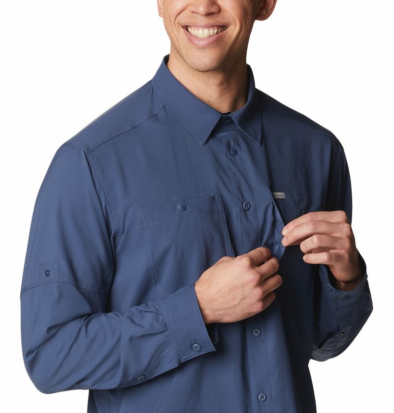 Camisa-Para-Hombre-Manga-Larga-Silver-Ridge™-Utility-Lite-Azul-Columbia