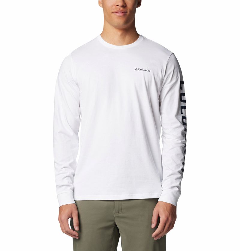 Polo-Para-Hombre-Manga-Larga-Rockaway-River™-Blanco-Columbia