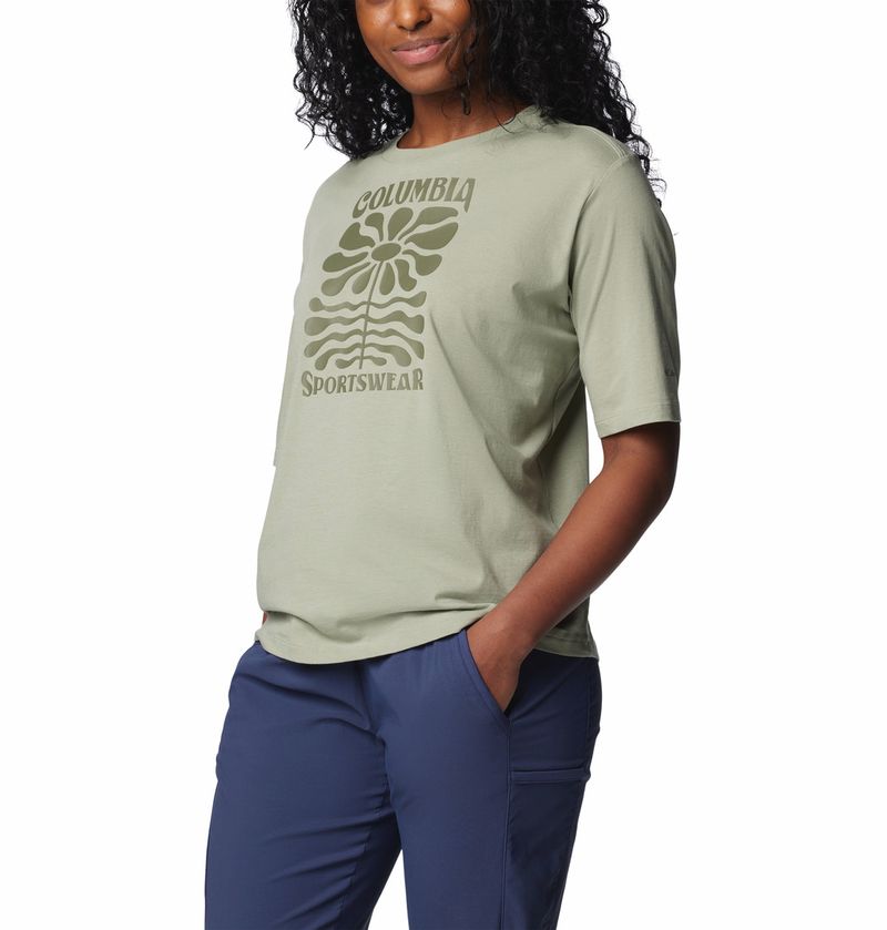 Polo-Para-Mujer-Manga-Corta-North-Cascades™-Verde-Columbia