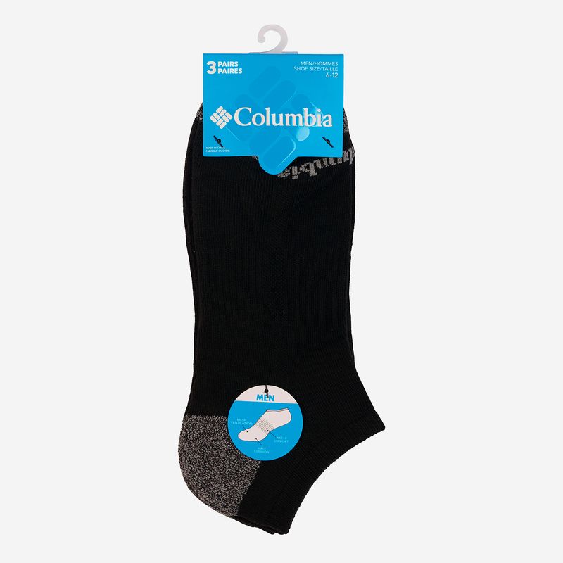 Medias-Para-Hombre-3-Pack-Half-Cushion-No-Show-Negras-Columbia