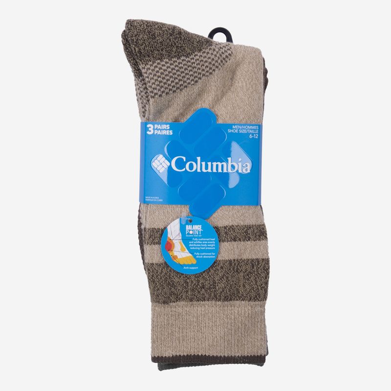 Medias-Para-Hombre-3-Pack-Balance-Point-Crew-Multicolor-Columbia