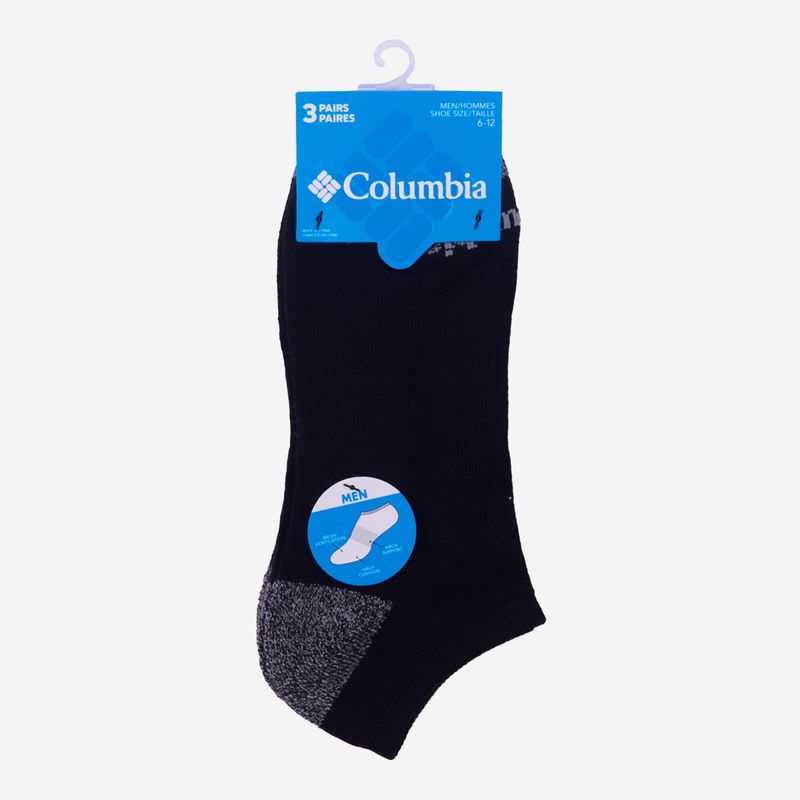 Medias-Para-Hombre-3-Pack-Half-Cushion-No-Show-Negras-Columbia