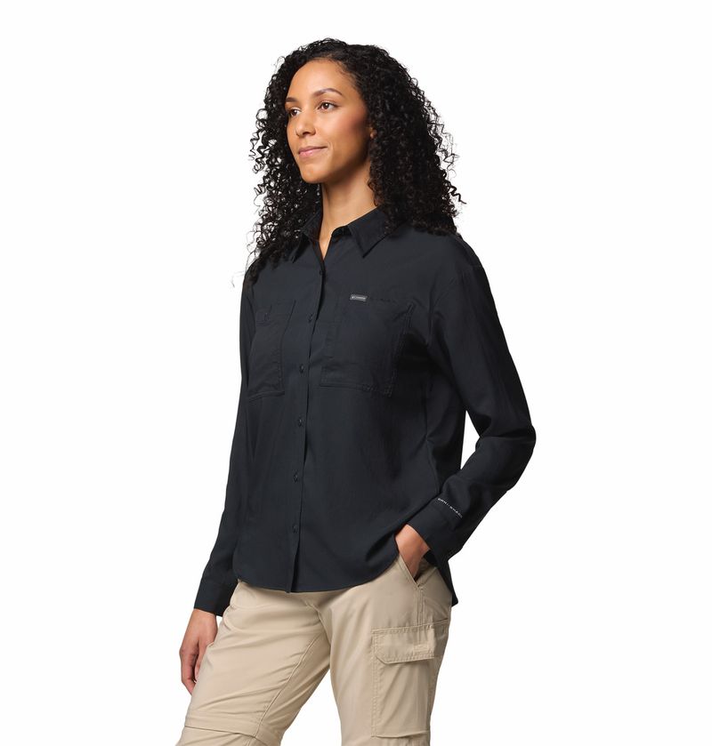 Blusa-Para-Mujer-Manga-Larga-Silver-Ridge™-Utility-Negra-Vestuario