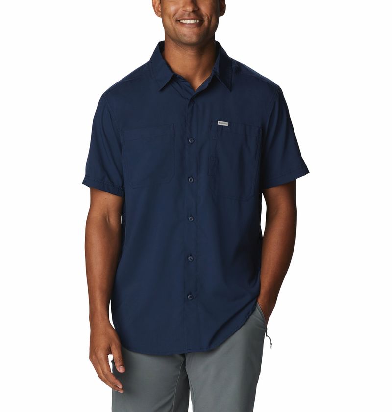 Camisa-Para-Hombre-Manga-Corta-Silver-Ridge™-Utility-Azul-Columbia